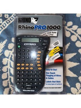 EUC PreOwned DYMO RhinoPRO 1000 Label Maker Black Tested WORKS - No Labels